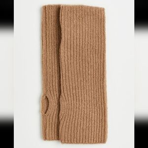 New H&M Cashmere Arm Warmers Beige Knit Arm Warmers Wool Rib Knit Arm Warmers